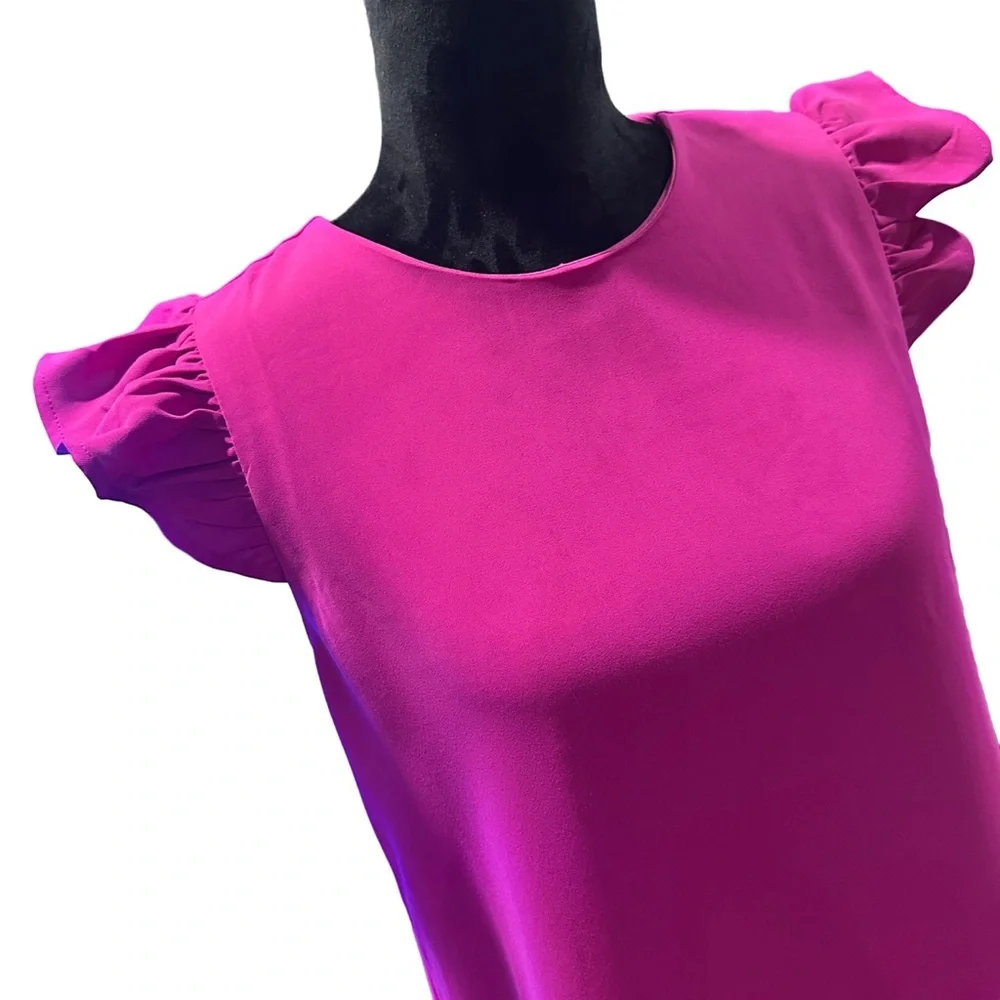 TCEC Fuchsia Dress with Elegant Details - Picture 2 of 7